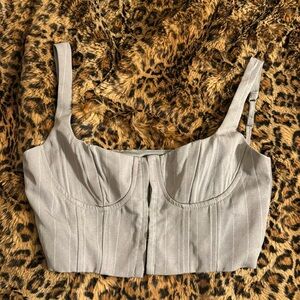 Pin stripe bustier top